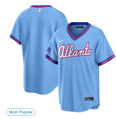 Men Atlanta Braves blank blue Nike 2026 City Connect Stadium Jersey->atlanta braves->MLB Jersey